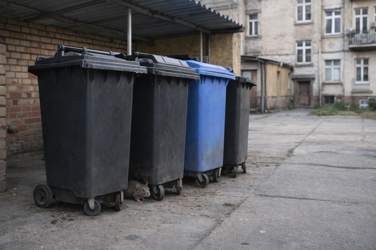 Plakat lub komunikat informujący o obowiązkowej deratyzacji w Poznaniu w określonym terminie